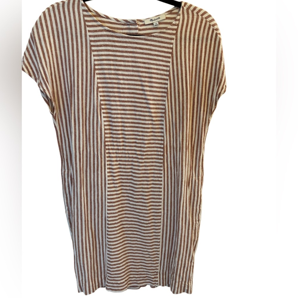 Madewell G5305 Rust White Stripe Play Button Back… - image 5